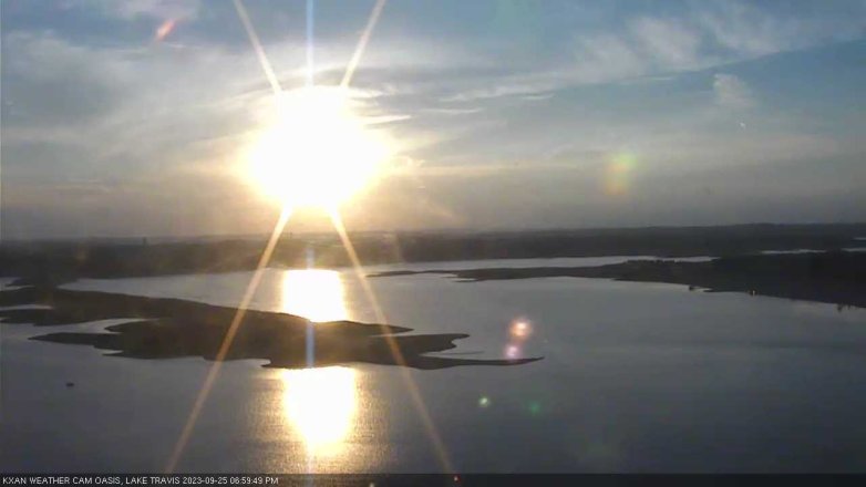 Lake Travis webcam, September 25, 2023 7:00 PM CT