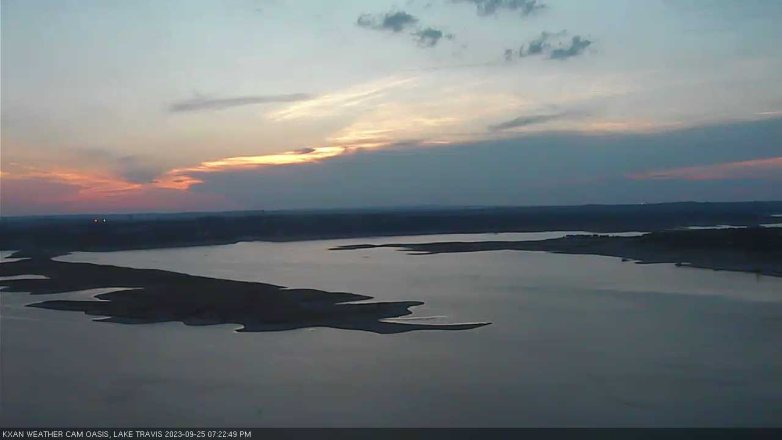 Lake Travis webcam, September 25, 2023 7:25 PM CT