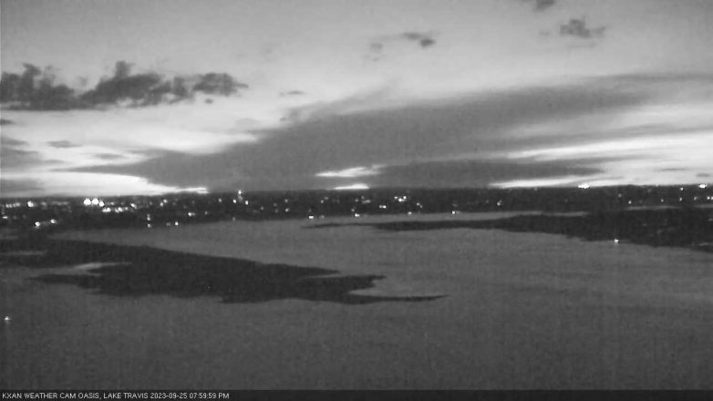 Lake Travis webcam, September 25, 2023 8:00 PM CT