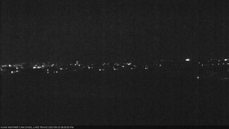 Lake Travis webcam, September 25, 2023 9:00 PM CT