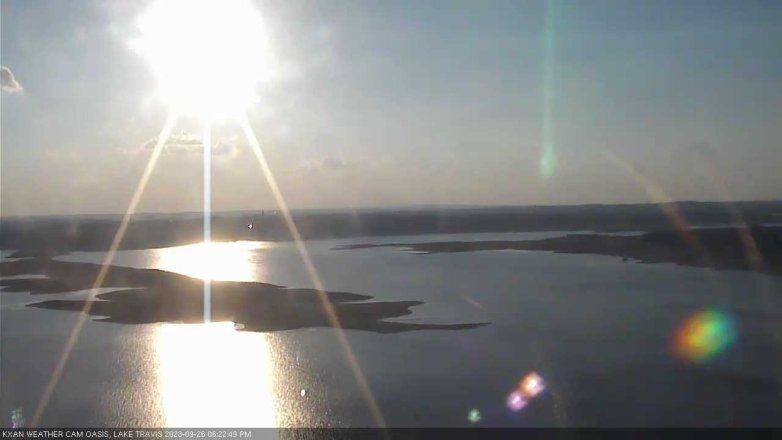 Lake Travis webcam, September 26, 2023 6:25 PM CT