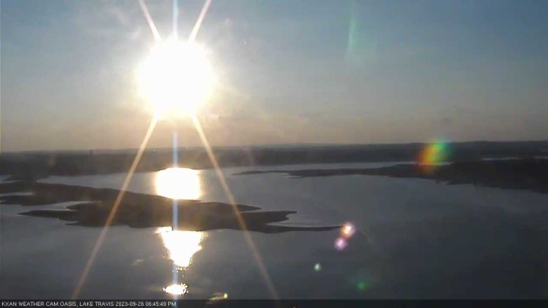 Lake Travis webcam, September 26, 2023 6:45 PM CT