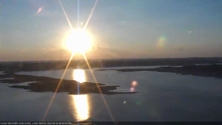 Lake Travis webcam, September 26, 2023 7:00 PM CT