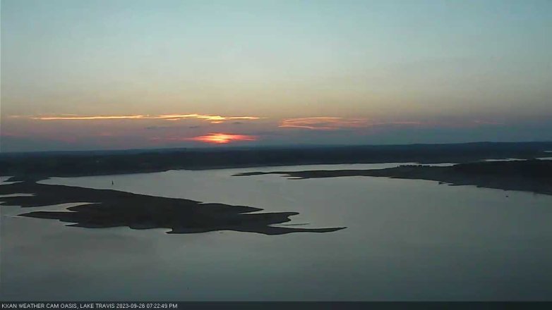 Lake Travis webcam, September 26, 2023 7:25 PM CT