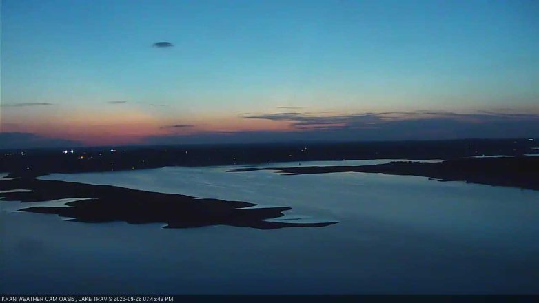 Lake Travis webcam, September 26, 2023 7:45 PM CT
