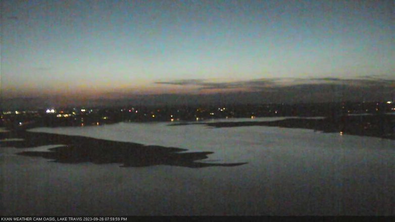 Lake Travis webcam, September 26, 2023 8:00 PM CT