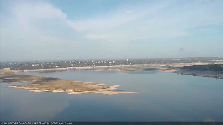 Lake Travis webcam, September 27, 2023 9:25 AM CT
