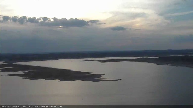 Lake Travis webcam, September 27, 2023 6:45 PM CT
