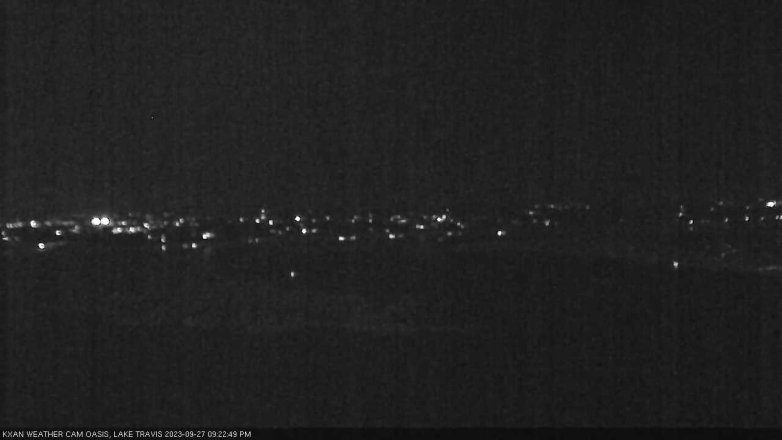 Lake Travis webcam, September 27, 2023 9:25 PM CT