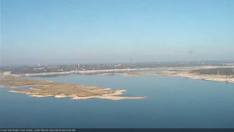 Lake Travis webcam, September 28, 2023 9:25 AM CT