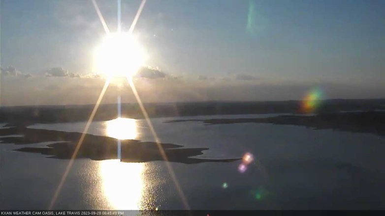 Lake Travis webcam, September 28, 2023 6:45 PM CT
