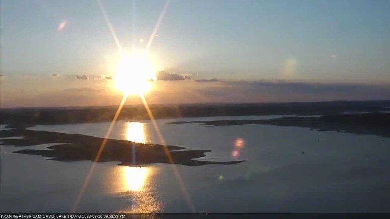 Lake Travis webcam, September 28, 2023 7:00 PM CT