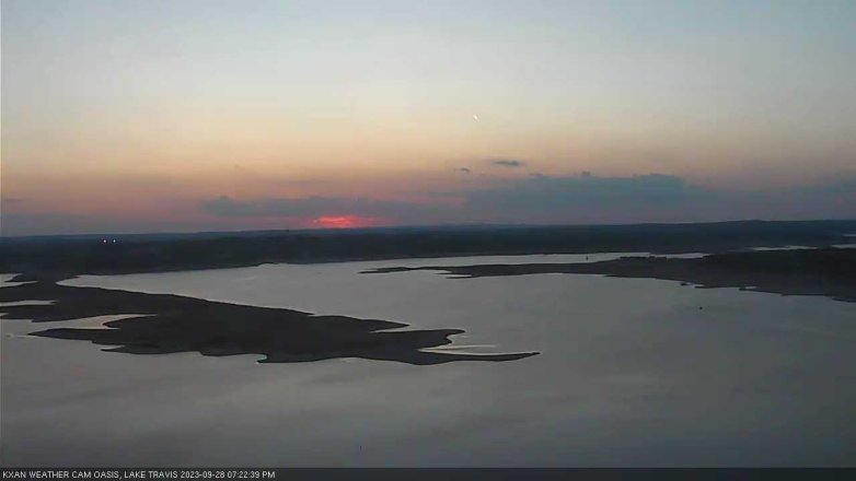 Lake Travis webcam, September 28, 2023 7:25 PM CT