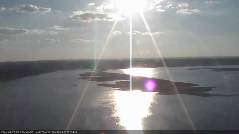Lake Travis webcam, September 29, 2023 6:00 PM CT