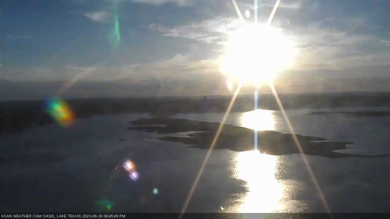 Lake Travis webcam, September 30, 2023 6:45 PM CT
