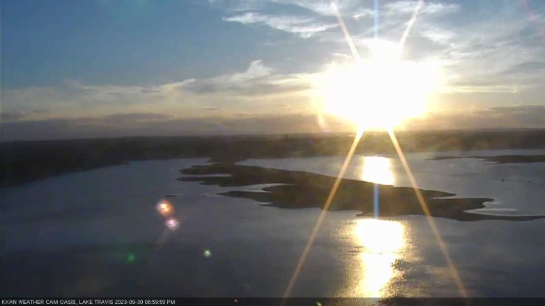 Lake Travis webcam, September 30, 2023 7:00 PM CT