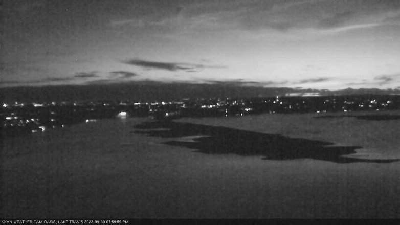Lake Travis webcam, September 30, 2023 8:00 PM CT