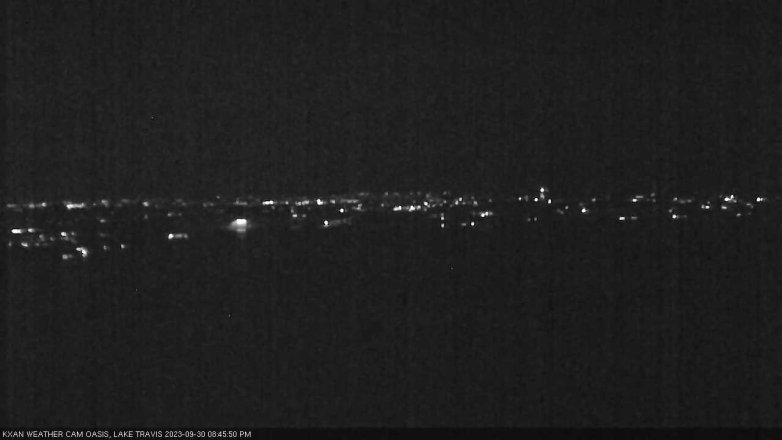 Lake Travis webcam, September 30, 2023 8:45 PM CT