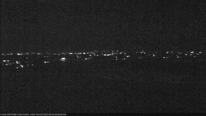 Lake Travis webcam, September 30, 2023 9:45 PM CT