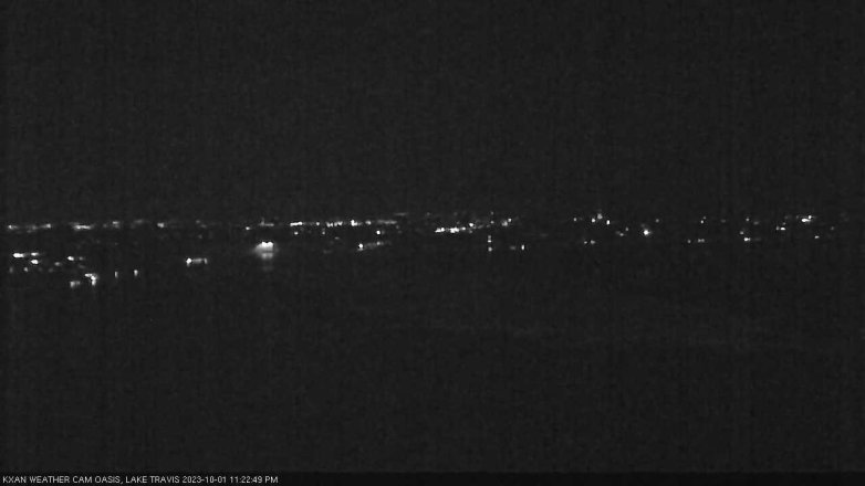 Lake Travis webcam, October 1, 2023 11:25 PM CT