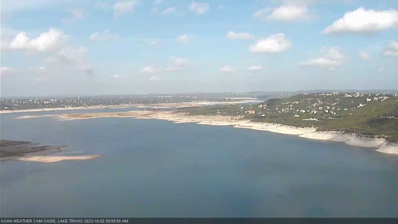 Lake Travis webcam, October 2, 2023 10:00 AM CT