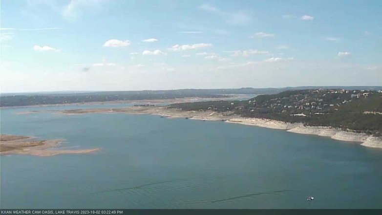 Lake Travis webcam, October 2, 2023 3:25 PM CT
