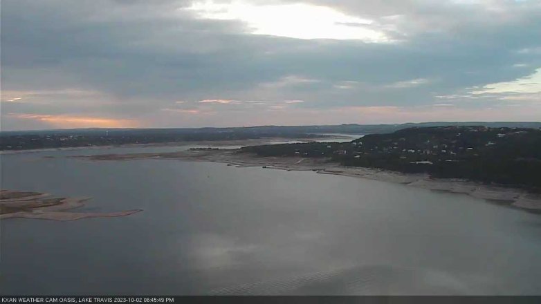 Lake Travis webcam, October 2, 2023 6:45 PM CT