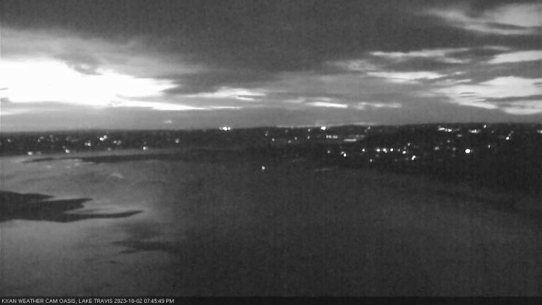 Lake Travis webcam, October 2, 2023 7:45 PM CT