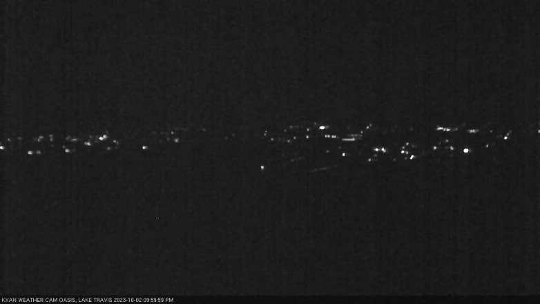 Lake Travis webcam, October 2, 2023 10:00 PM CT