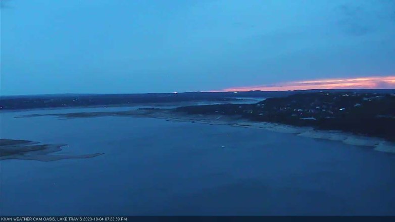 Lake Travis webcam, October 4, 2023 7:25 PM CT