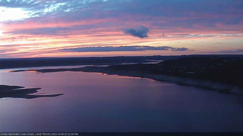 Lake Travis webcam, October 5, 2023 7:25 PM CT