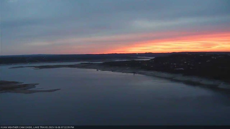 Lake Travis webcam, October 6, 2023 7:25 PM CT