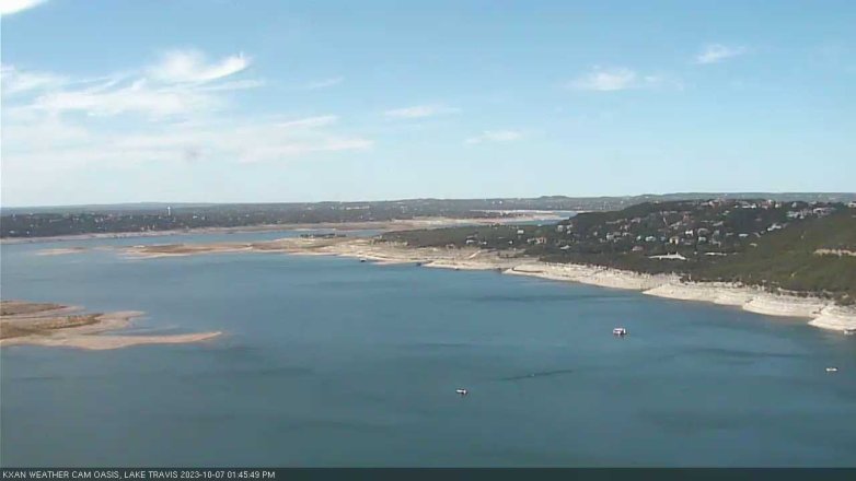 Lake Travis webcam, October 7, 2023 1:45 PM CT