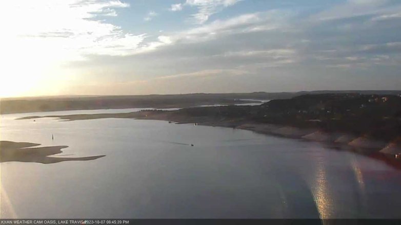 Lake Travis webcam, October 7, 2023 6:45 PM CT