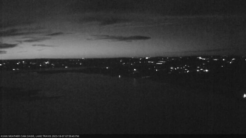 Lake Travis webcam, October 7, 2023 8:00 PM CT