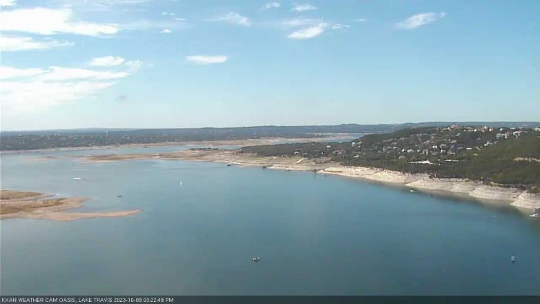 Lake Travis webcam, October 8, 2023 3:25 PM CT
