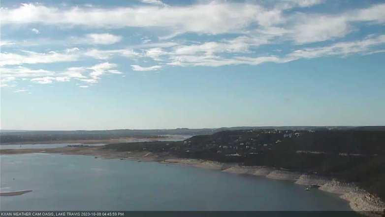 Lake Travis webcam, October 8, 2023 4:45 PM CT
