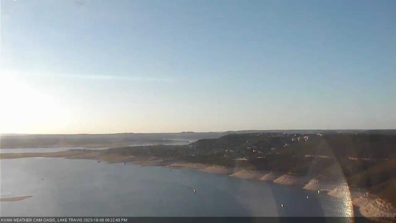Lake Travis webcam, October 8, 2023 6:25 PM CT