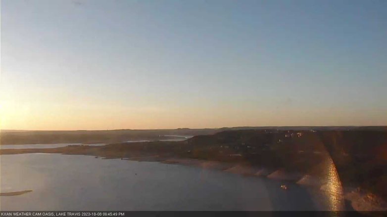 Lake Travis webcam, October 8, 2023 6:45 PM CT