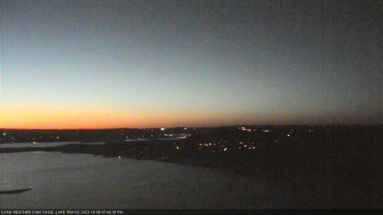 Lake Travis webcam, October 8, 2023 7:45 PM CT
