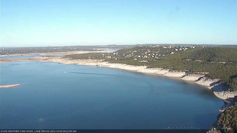 Lake Travis webcam, October 9, 2023 9:25 AM CT