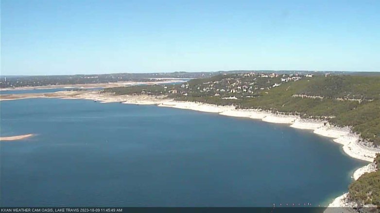 Lake Travis webcam, October 9, 2023 11:45 AM CT