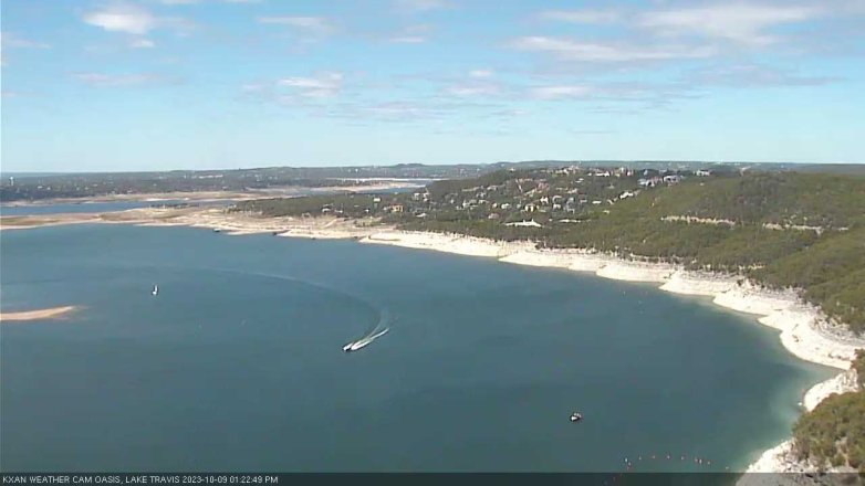 Lake Travis webcam, October 9, 2023 1:25 PM CT
