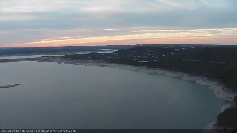 Lake Travis webcam, October 9, 2023 7:00 PM CT