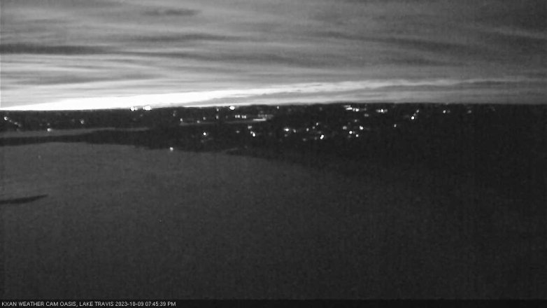 Lake Travis webcam, October 9, 2023 7:45 PM CT