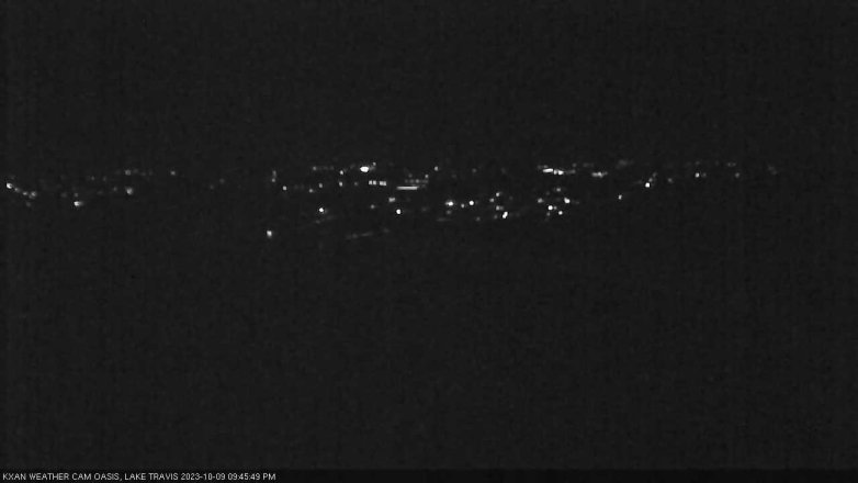Lake Travis webcam, October 9, 2023 9:45 PM CT