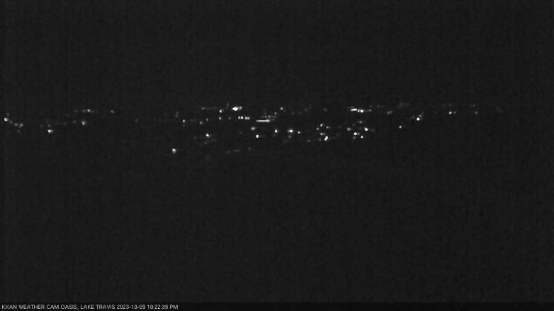 Lake Travis webcam, October 9, 2023 10:25 PM CT