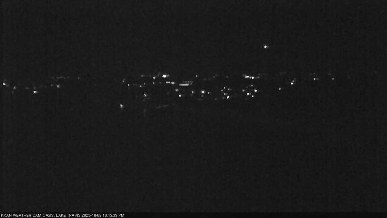Lake Travis webcam, October 9, 2023 10:45 PM CT