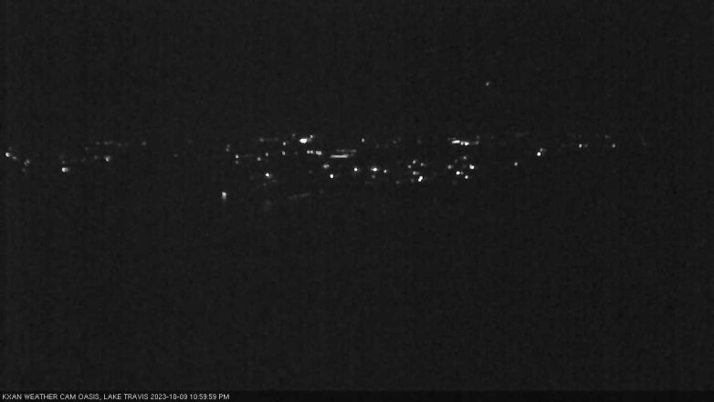 Lake Travis webcam, October 9, 2023 11:00 PM CT