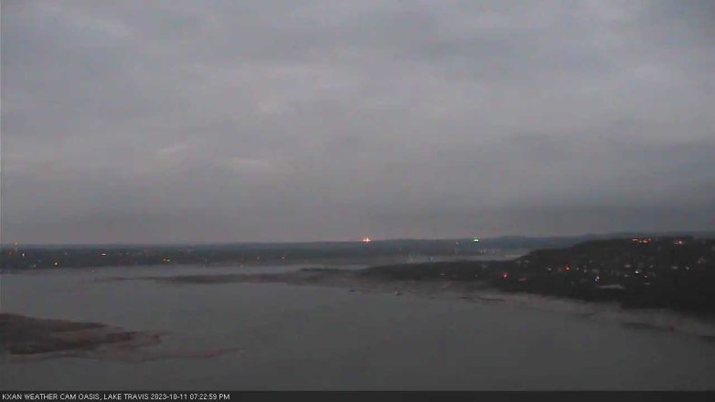 Lake Travis webcam, October 11, 2023 7:25 PM CT
